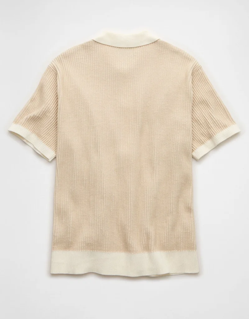 American Eagle  AE Striped Button-Up Sweater Polo for Men | Best Price UAE